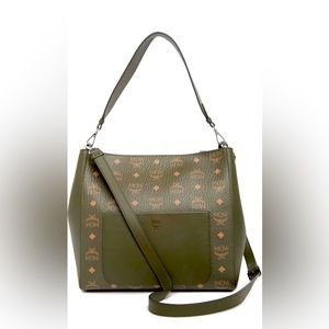 🔥🔥🔥HOT SALE!!!MCM Aren IV Leather Hobo Bag